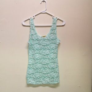 Mint color lace dress
